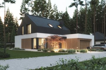 Projekt domu NewHouse 786 - parterowy z poddaszem dom o powierzchni 137,39 m², dach dwuspadowy - ujęcie 4