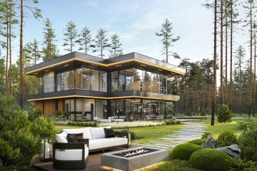 Projekt domu Rezydencja Floryda 3 - z pełnym piętrem dom o powierzchni 755,54 m², dach płaski - ujęcie 3