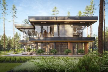 Projekt domu Rezydencja Floryda 3 - z pełnym piętrem dom o powierzchni 755,54 m², dach płaski - ujęcie 4