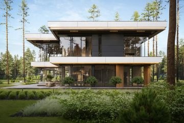 Projekt domu Rezydencja Floryda 3 B - z pełnym piętrem dom o powierzchni 456,22 m², dach płaski - ujęcie 5