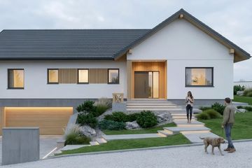 Projekt domu eko Typowy 82 - parterowy dom o powierzchni 140,38 m², dach dwuspadowy - ujęcie 3