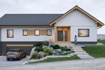 Projekt domu eko Typowy 82 - parterowy dom o powierzchni 140,38 m², dach dwuspadowy - ujęcie 5
