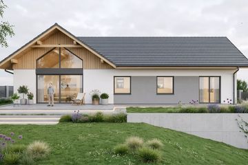 Projekt domu eko Typowy 82 - parterowy dom o powierzchni 140,38 m², dach dwuspadowy - ujęcie 8