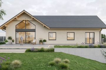Projekt domu eko Typowy 82 - parterowy dom o powierzchni 140,38 m², dach dwuspadowy - ujęcie 14