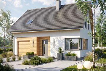 Projekt domu Krajobrazy 124 - parterowy z poddaszem dom o powierzchni 92,96 m², dach dwuspadowy - ujęcie 2