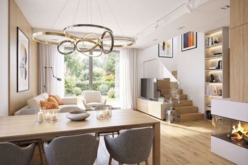 Projekt domu Krajobrazy 132 - parterowy z poddaszem dom o powierzchni 93,29 m², dach dwuspadowy - ujęcie 4
