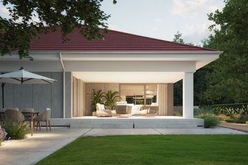 Projekt domu NewHouse 767 w2 red - parterowy dom o powierzchni 153,79 m², dach namiotowy - ujęcie 3