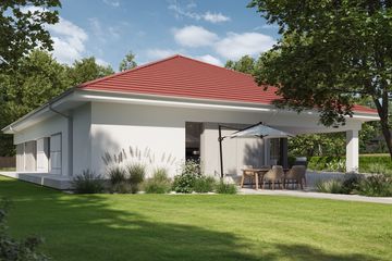 Projekt domu NewHouse 767 w2 red - parterowy dom o powierzchni 153,79 m², dach namiotowy - ujęcie 8