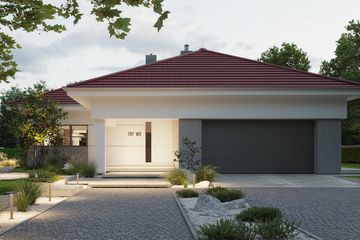 Projekt domu NewHouse 767 w2 red - parterowy dom o powierzchni 153,79 m², dach namiotowy - ujęcie 13