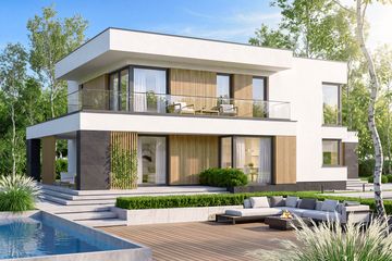 Projekt domu Perfetto modern - z pełnym piętrem dom o powierzchni 178,11 m², dach płaski - ujęcie 4