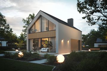 Projekt domu NewHouse 751 w1 - parterowy z poddaszem dom o powierzchni 95,06 m², dach dwuspadowy - ujęcie 5
