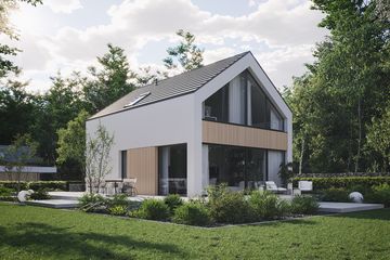 Projekt domu NewHouse 751 w1 - parterowy z poddaszem dom o powierzchni 95,06 m², dach dwuspadowy - ujęcie 13
