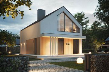 Projekt domu NewHouse 751 w1 - parterowy z poddaszem dom o powierzchni 95,06 m², dach dwuspadowy - ujęcie 14
