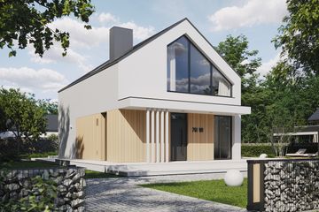 Projekt domu NewHouse 751 w1 - parterowy z poddaszem dom o powierzchni 95,06 m², dach dwuspadowy - ujęcie 15