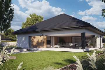 Projekt domu NewHouse 761 w3 plus - parterowy dom o powierzchni 162,04 m², dach kopertowy - ujęcie 5