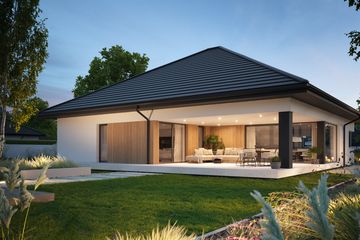 Projekt domu NewHouse 761 w3 plus - parterowy dom o powierzchni 162,04 m², dach kopertowy - ujęcie 6