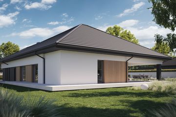 Projekt domu NewHouse 761 w3 plus - parterowy dom o powierzchni 162,04 m², dach kopertowy - ujęcie 9