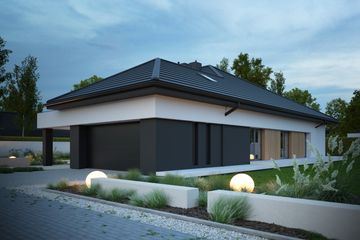 Projekt domu NewHouse 761 w3 plus - parterowy dom o powierzchni 162,04 m², dach kopertowy - ujęcie 12