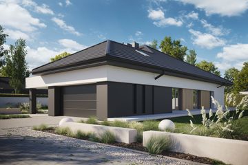 Projekt domu NewHouse 761 w3 plus - parterowy dom o powierzchni 162,04 m², dach kopertowy - ujęcie 11