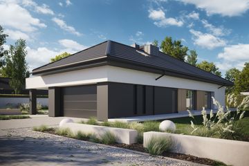 Projekt domu NewHouse 761 w2 plus - parterowy dom o powierzchni 161,45 m², dach kopertowy - ujęcie 12