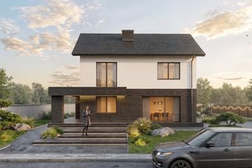 Projekt domu eko Typowy 83 - z pełnym piętrem dom o powierzchni 130,46 m², dach dwuspadowy - ujęcie 5