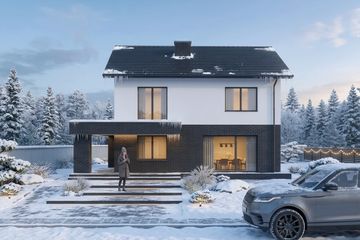 Projekt domu eko Typowy 83 - z pełnym piętrem dom o powierzchni 130,46 m², dach dwuspadowy - ujęcie 6
