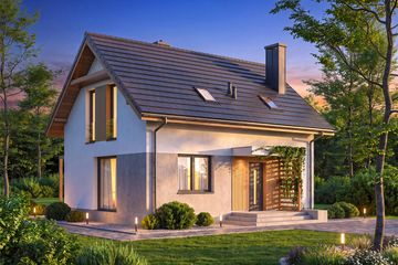 Projekt domu Dolce mini 2 - parterowy z poddaszem dom o powierzchni 79,51 m², dach dwuspadowy - ujęcie 5