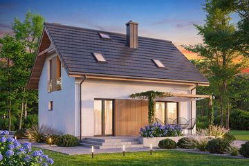 Projekt domu Dolce mini 2 - parterowy z poddaszem dom o powierzchni 79,51 m², dach dwuspadowy - ujęcie 8