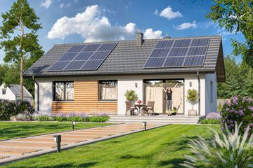 Projekt domu Tebe 5 szkielet drewniany - parterowy dom o powierzchni 70 m², dach dwuspadowy - ujęcie 4