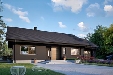 Projekt domu Mini 4 w. IV G1 plus - parterowy dom o powierzchni 100,05 m², dach dwuspadowy - ujęcie 6