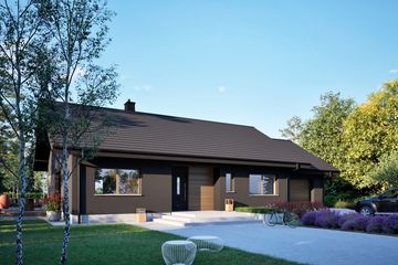 Projekt domu Mini 4 w. IV G1 plus - parterowy dom o powierzchni 100,05 m², dach dwuspadowy - ujęcie 7