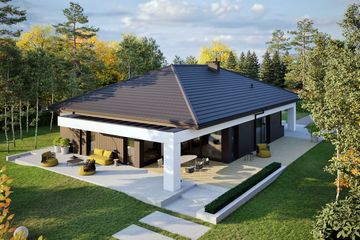 Projekt domu Alison III - parterowy dom o powierzchni 156,61 m², dach kopertowy - ujęcie 4