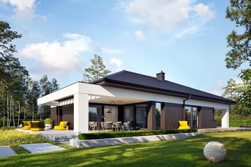 Projekt domu Alison III - parterowy dom o powierzchni 156,61 m², dach kopertowy - ujęcie 5