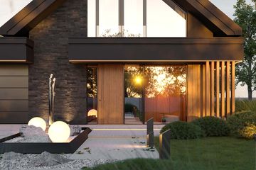Projekt domu HomeKoncept 166 G2 wariant 03 - parterowy z poddaszem dom o powierzchni 126,16 m², dach dwuspadowy - ujęcie 4