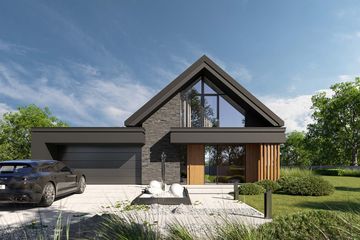 Projekt domu HomeKoncept 166 G2 wariant 03 - parterowy z poddaszem dom o powierzchni 126,16 m², dach dwuspadowy - ujęcie 5