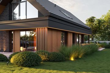 Projekt domu HomeKoncept 166 G2 wariant 03 - parterowy z poddaszem dom o powierzchni 126,16 m², dach dwuspadowy - ujęcie 7