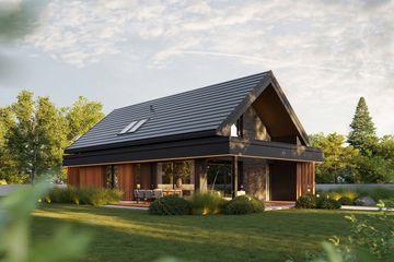 Projekt domu HomeKoncept 166 G2 wariant 03 - parterowy z poddaszem dom o powierzchni 126,16 m², dach dwuspadowy - ujęcie 10