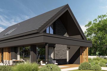 Projekt domu HomeKoncept 166 G2 wariant 03 - parterowy z poddaszem dom o powierzchni 126,16 m², dach dwuspadowy - ujęcie 12