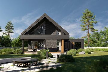 Projekt domu HomeKoncept 166 G2 wariant 03 - parterowy z poddaszem dom o powierzchni 126,16 m², dach dwuspadowy - ujęcie 13