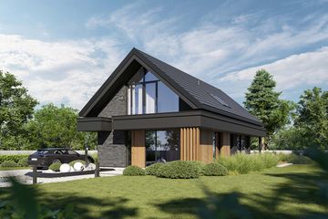 Projekt domu HomeKoncept 166 - parterowy z poddaszem dom o powierzchni 116,32 m², dach dwuspadowy - ujęcie 4