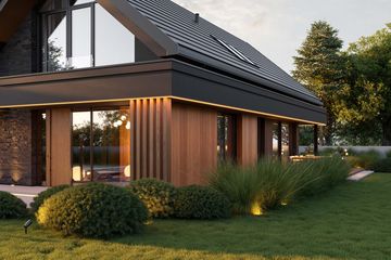 Projekt domu HomeKoncept 166 - parterowy z poddaszem dom o powierzchni 116,32 m², dach dwuspadowy - ujęcie 5