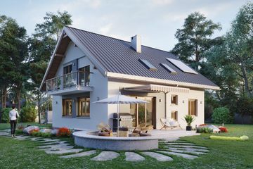  Projekt domu Malachit (441) (KRD1143) - projekt domu parterowego z poddaszem - Zdjęcie 2