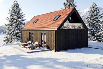 Projekt domu Halo - 3 - parterowy z poddaszem dom o powierzchni 64,32 m², dach dwuspadowy - ujęcie 11