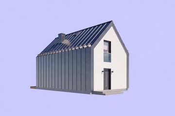 Projekt domu L-302 N murowany - parterowy z poddaszem dom o powierzchni 69,93 m², dach dwuspadowy - ujęcie 4