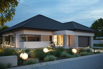Projekt domu NewHouse 761 w5 S - parterowy dom o powierzchni 149,68 m², dach kopertowy - ujęcie 4