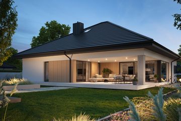 Projekt domu NewHouse 761 w5 S - parterowy dom o powierzchni 149,68 m², dach kopertowy - ujęcie 6