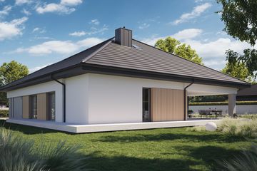 Projekt domu NewHouse 761 w5 S - parterowy dom o powierzchni 149,68 m², dach kopertowy - ujęcie 9