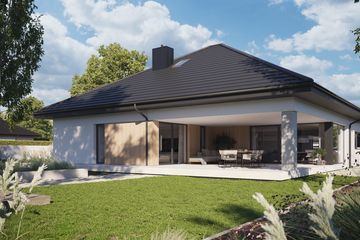 Projekt domu NewHouse 761 w4 S - parterowy dom o powierzchni 143,92 m², dach kopertowy - ujęcie 6