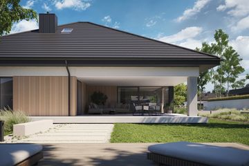 Projekt domu NewHouse 761 w4 S - parterowy dom o powierzchni 143,92 m², dach kopertowy - ujęcie 8