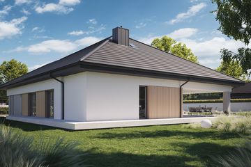 Projekt domu NewHouse 761 w4 S - parterowy dom o powierzchni 143,92 m², dach kopertowy - ujęcie 10